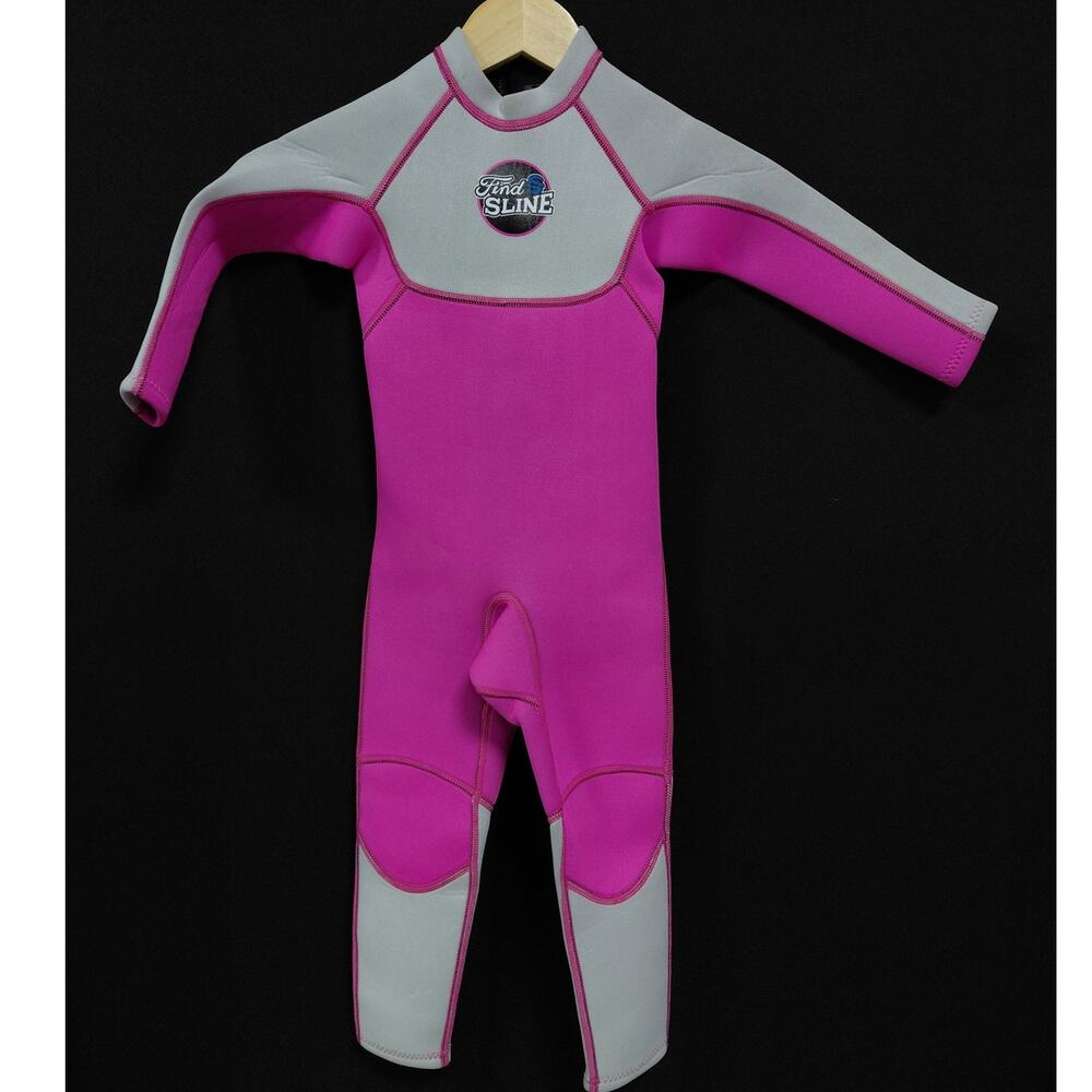 NWT SLINX Thermal Flex Pink Wetsuit Kids Colorblock Long Sleeve Size S